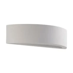 Lindby Aurel vegglampe, gips hvit halvrund