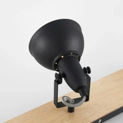 Lindby Aylis taklampe, 4 lyskilder, 82 cm, svart, tre, E14