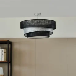 Lindby Ayvira taklampe, svart, sølv