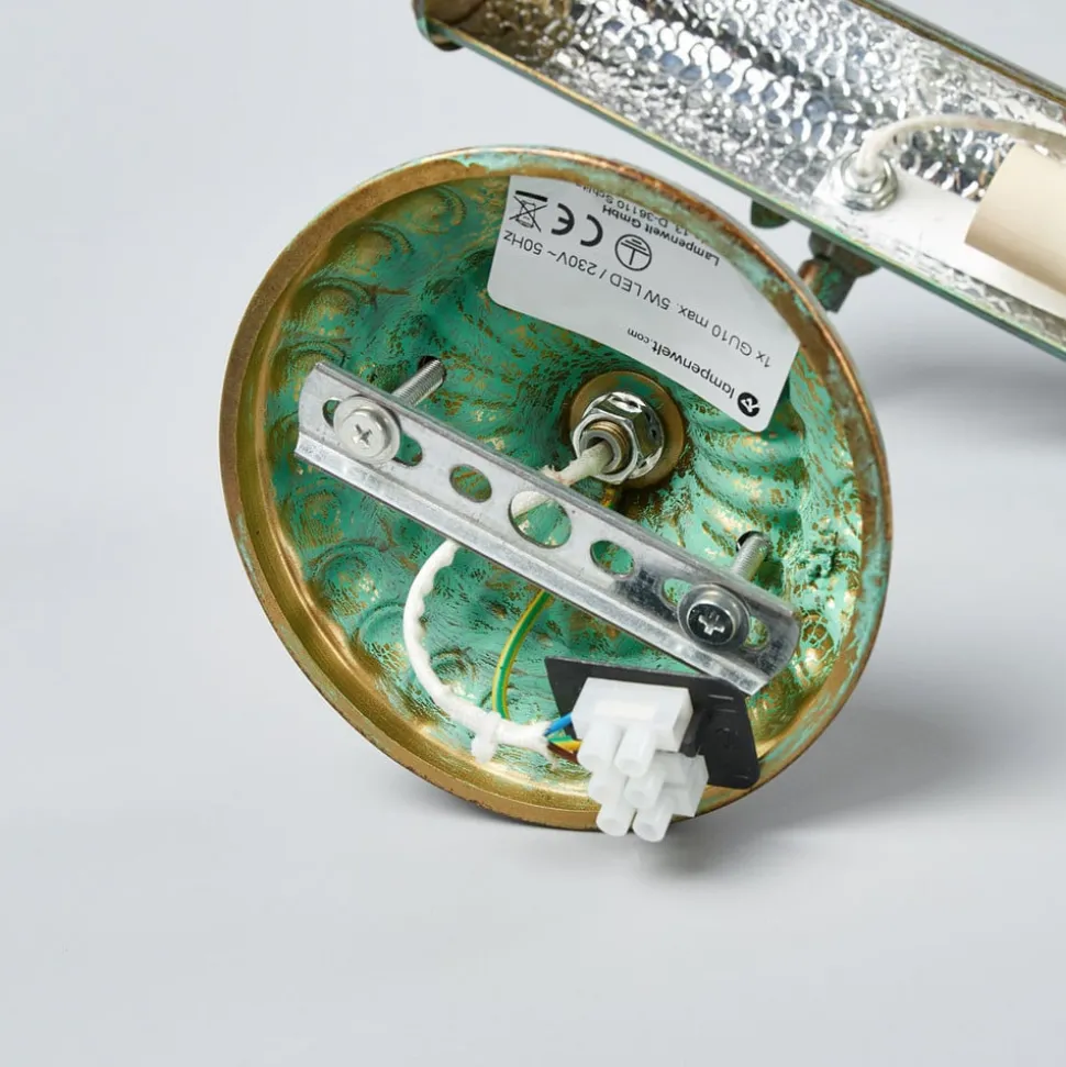 Lindby bildelampe Beno, 25 cm, metall, E14 grønn spenning