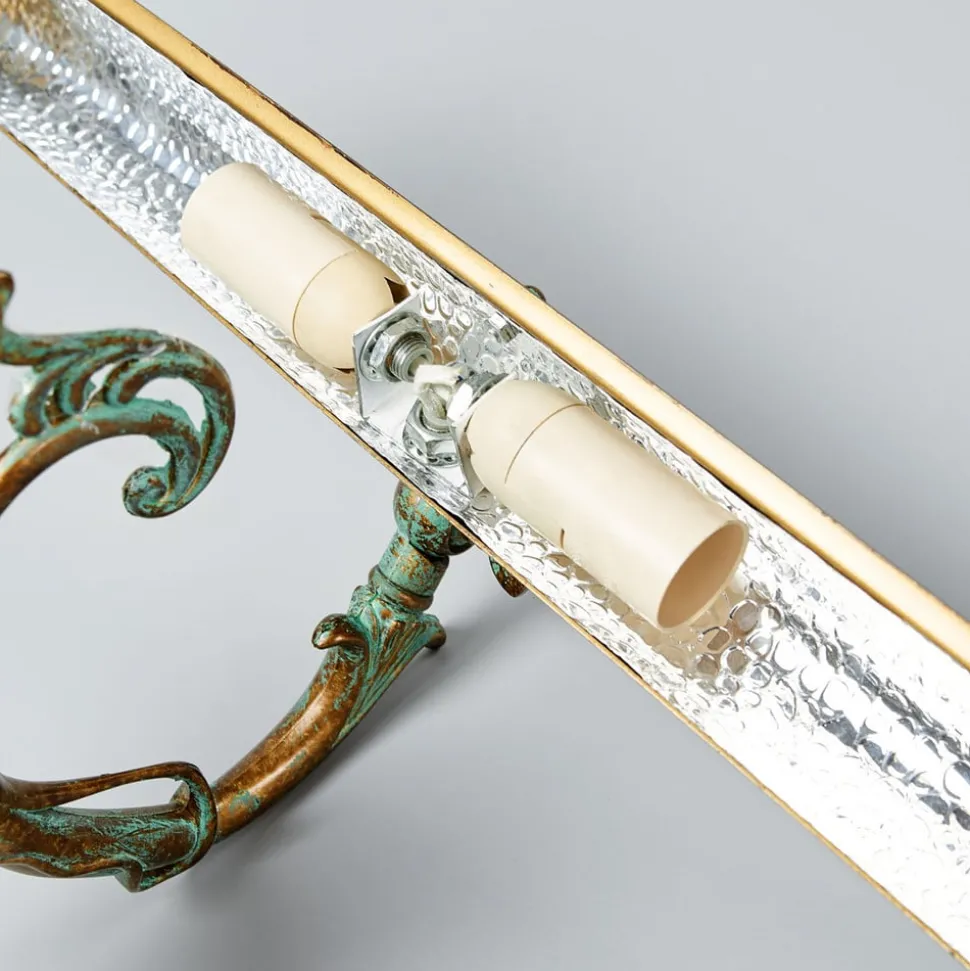 Lindby bildelampe Kalea, 46 cm, 2 lyskilder, verdigris, E14