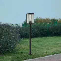 Lindby Bolgar veilampe, svart, metall, glass, 15 cm