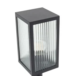 Lindby Bolgar veilampe, svart, metall, glass, 15 cm