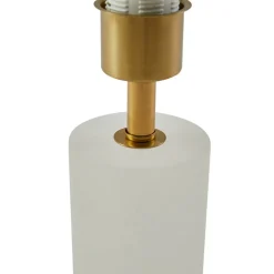 Lindby bordlampe alabaster, hvit/beige, Ø 25cm, marmor, E27