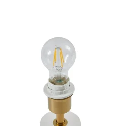 Lindby bordlampe alabaster, hvit/beige, Ø 25cm, marmor, E27