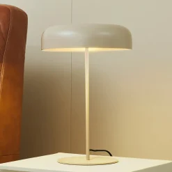 Lindby bordlampe Edion, beige, metall, 45 cm