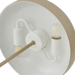 Lindby bordlampe Edion, beige, metall, 45 cm