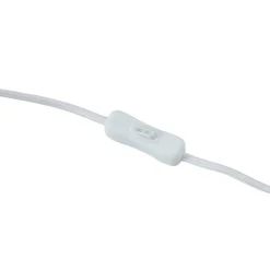 Lindby bordlampe Jone, hvit, tekstil, 30 cm