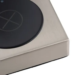 Lindby bordlampe Junis, nikkel, ladefunksjon