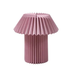 Lindby bordlampe Magali, rosa, papir, Ø 34 cm, E14