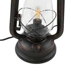 Lindby bordlampe Raisa, rustfarget, metall, lykt, E14