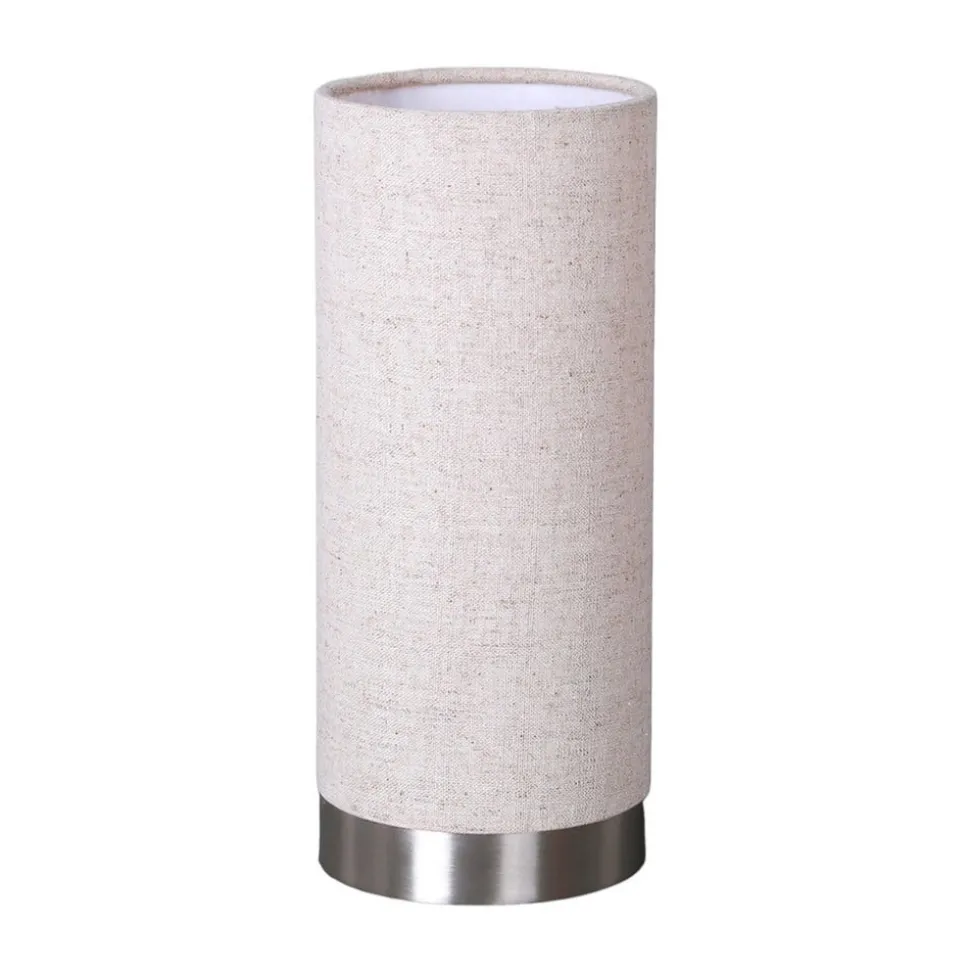 Lindby bordlampe Ronja, høyde 26 cm, kremfarget, tekstil