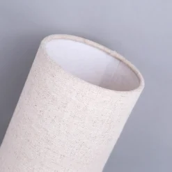 Lindby bordlampe Ronja, høyde 26 cm, kremfarget, tekstil