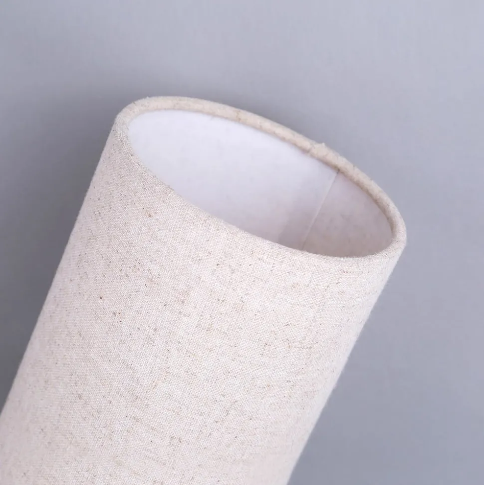 Lindby bordlampe Ronja, høyde 26 cm, kremfarget, tekstil