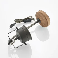 Lindby bordlampe Rubinjo, 37 cm, svart, tre, metall, GU10