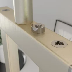 Lindby bordlampe Sigurd, hvit, stoff, høyde 54 cm, E27