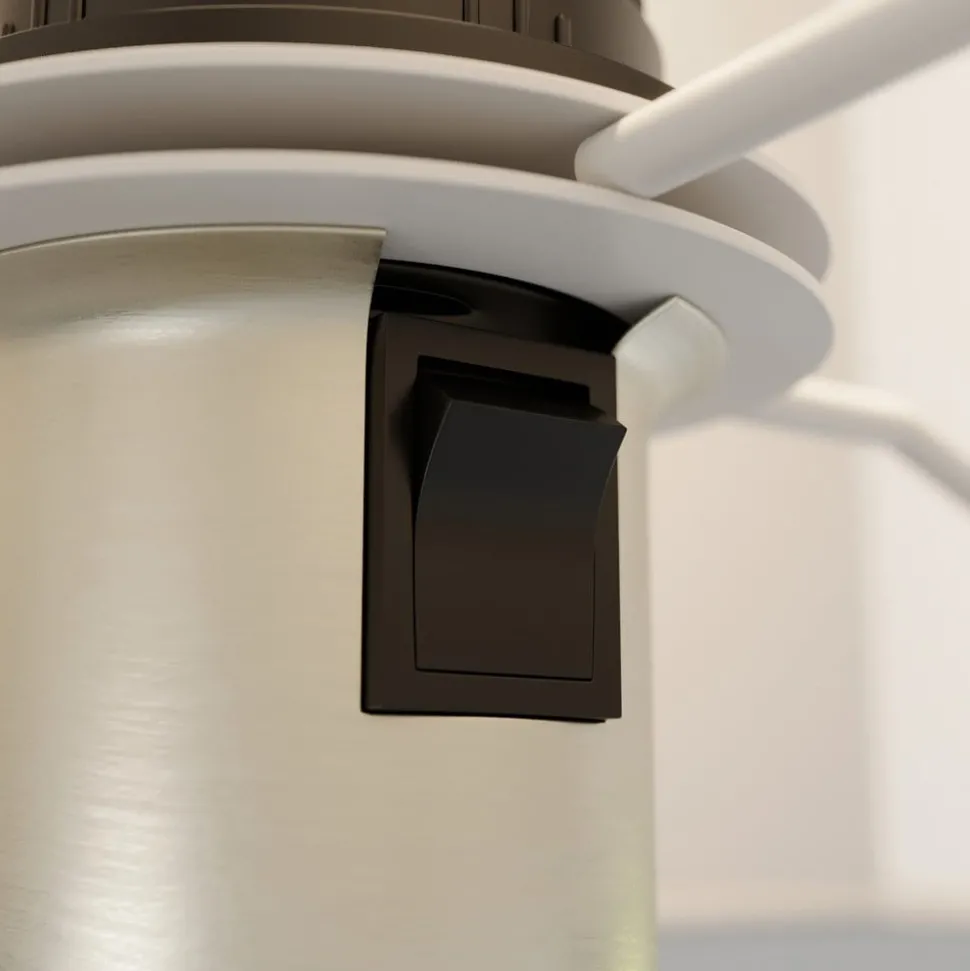 Lindby bordlampe Sigurd, hvit, stoff, høyde 54 cm, E27