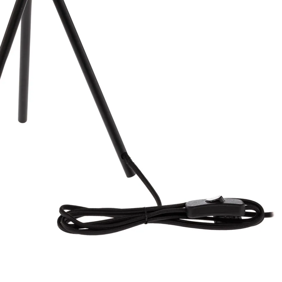 Lindby bordlampe Soula, Ø 26 cm, beige, plast, E27