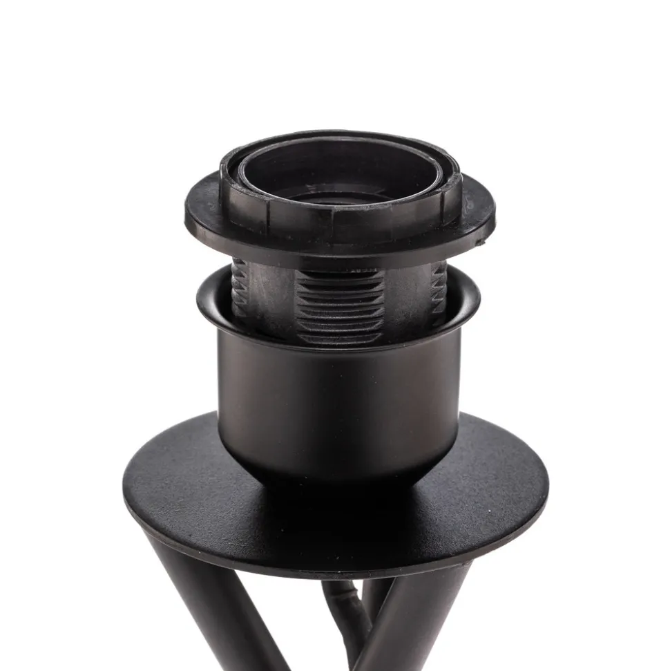 Lindby bordlampe Soula, Ø 26 cm, beige, plast, E27