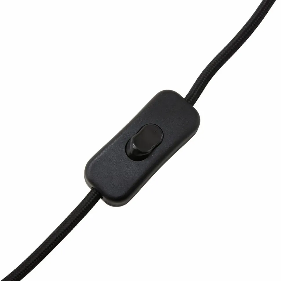 Lindby bordlampe Thalassia, grå/svart, Ø 20cm, keramikk