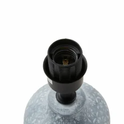 Lindby bordlampe Thalassia, grå/svart, Ø 20cm, keramikk