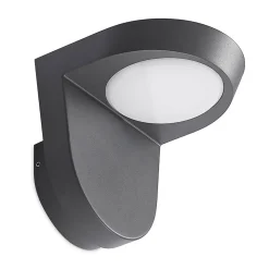 Lindby Carmelo utendørs LED-vegglampe, mørkegrå