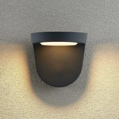 Lindby Carmelo utendørs LED-vegglampe, mørkegrå