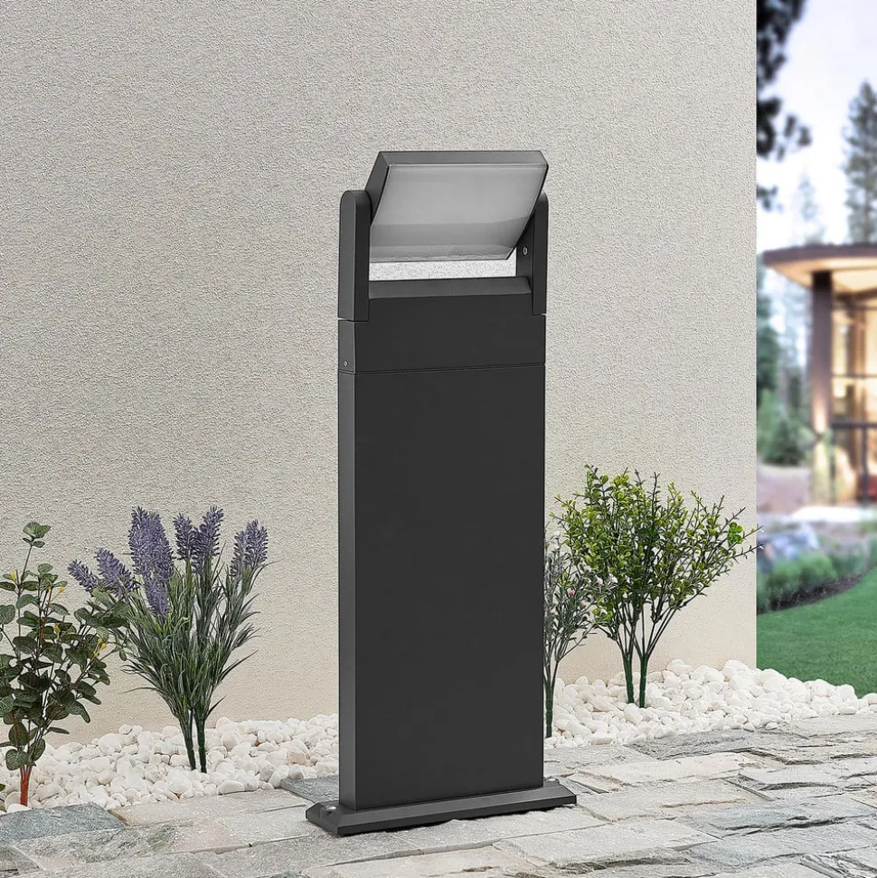 Lindby Cathalena LED-gatelampe i mørkegrått