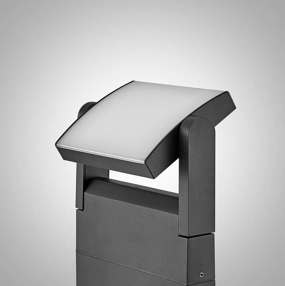 Lindby Cathalena LED-gatelampe i mørkegrått