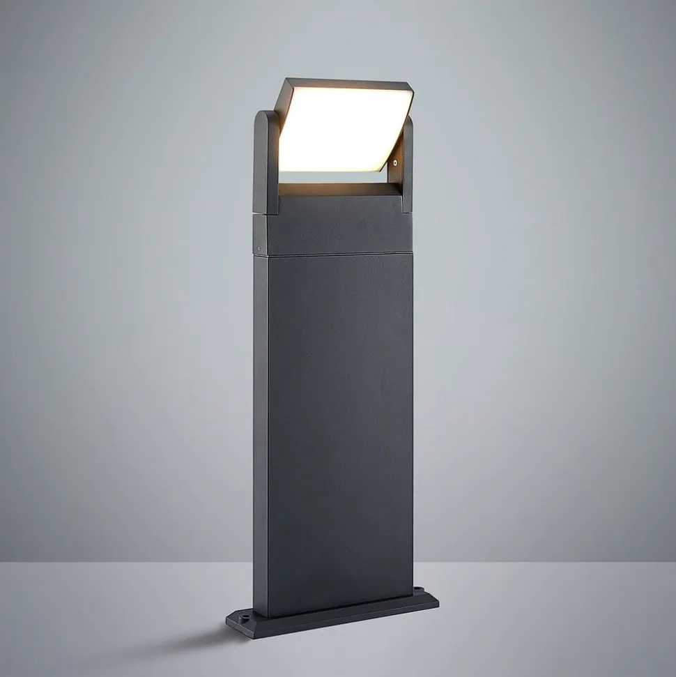 Lindby Cathalena LED-gatelampe i mørkegrått