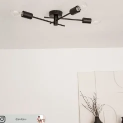 Lindby Cerros taklampe, 3 lyskilder, svart, metall