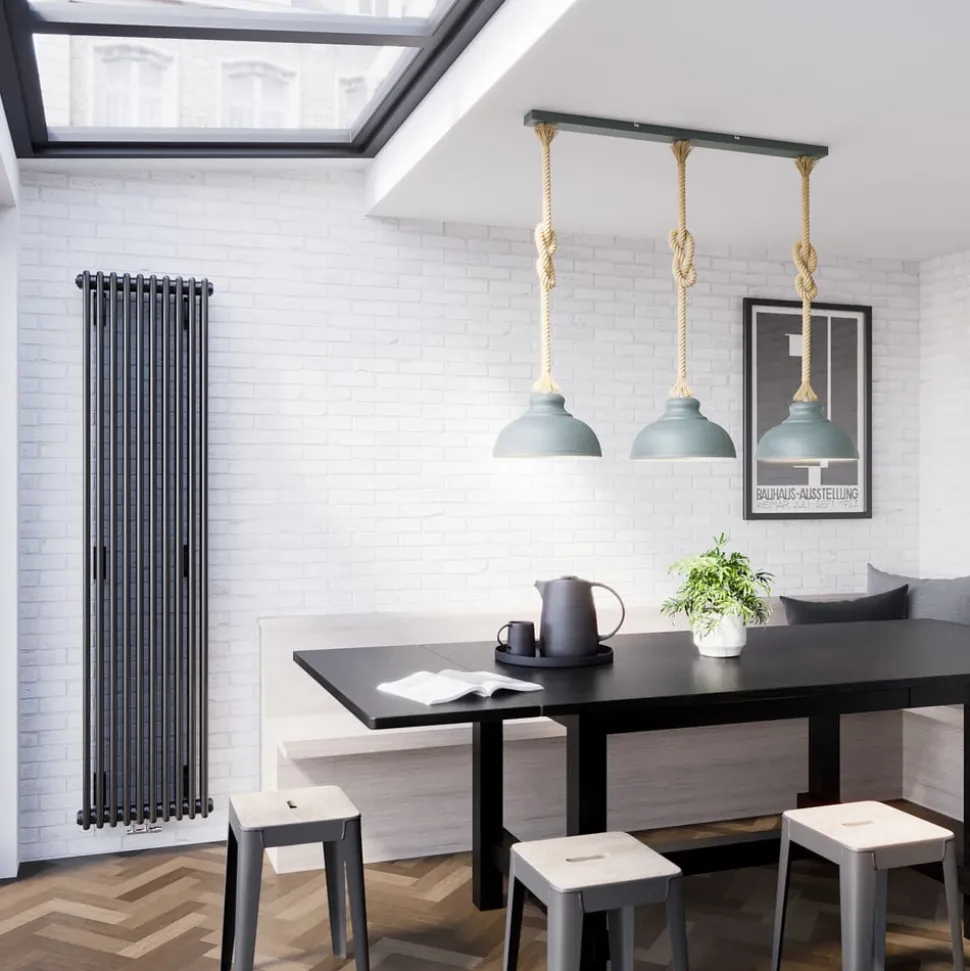 Lindby Chaby hengelampe i betongstil, 3 lyskilder