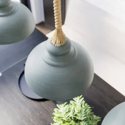 Lindby Chaby hengelampe i betongstil, 3 lyskilder