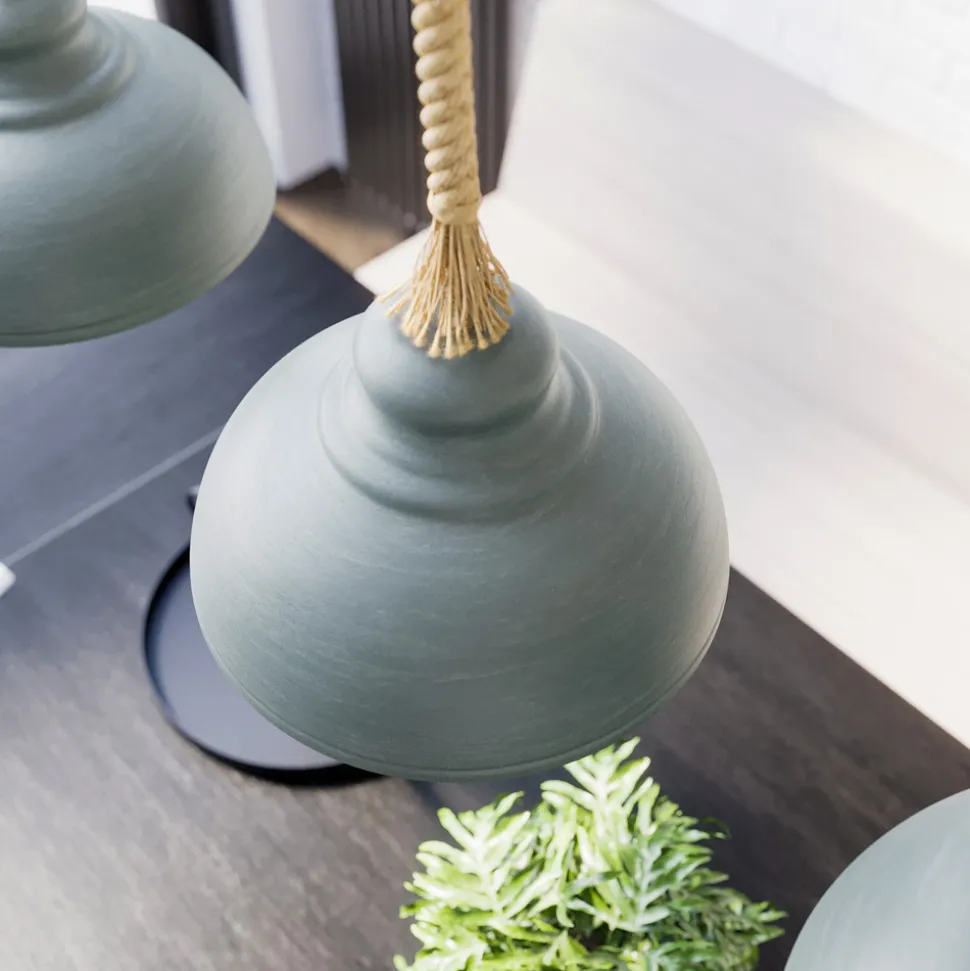 Lindby Chaby hengelampe i betongstil, 3 lyskilder