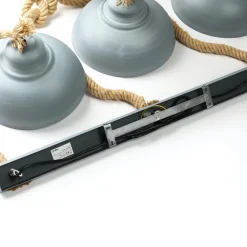 Lindby Chaby hengelampe i betongstil, 3 lyskilder