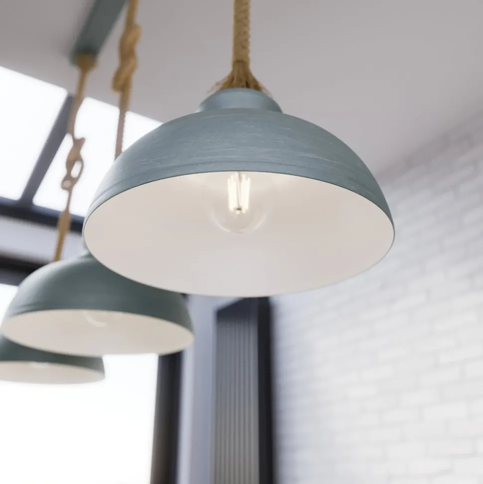 Lindby Chaby hengelampe i betongstil, 3 lyskilder