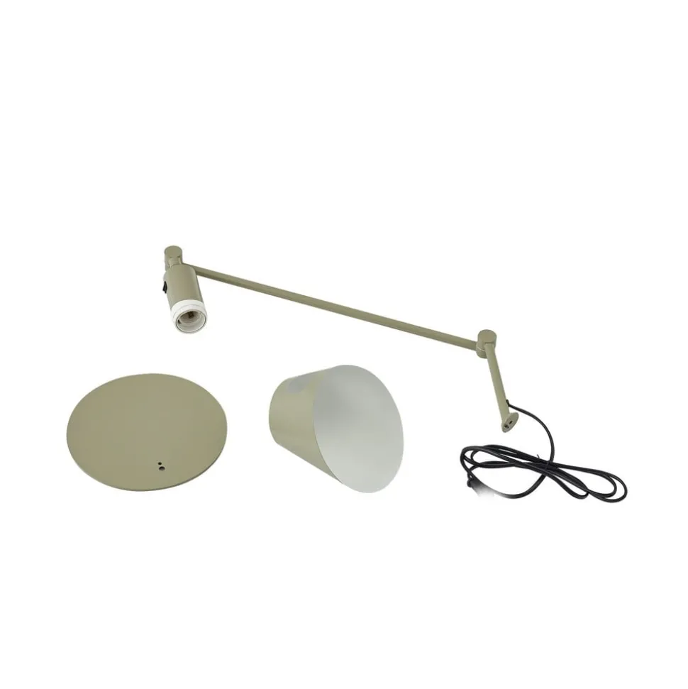 Lindby Corali bordlampe, lysegrønn, metall, høyde 64 cm