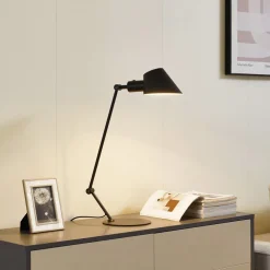 Lindby Corali bordlampe, svart, metall, høyde 64 cm