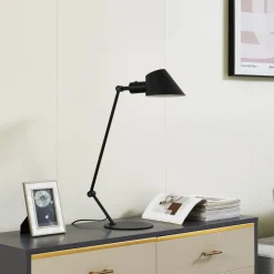 Lindby Corali bordlampe, svart, metall, høyde 64 cm