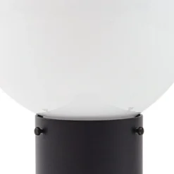 Lindby Dangan sokkellampe, hvit, 60 cm, glass, sensor