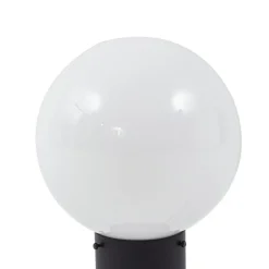 Lindby Dangan sokkellampe, hvit, høyde 32 cm, glass, metall