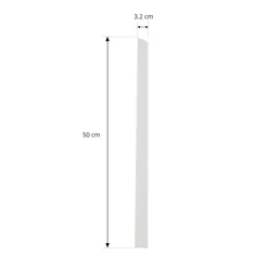 Lindby deksel Linaro, hvit, 1-fase system, 50 cm