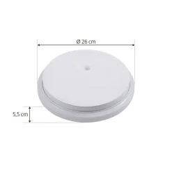 Lindby Doki LED taklampe for utendørs bruk, 26 cm, hvit, plast