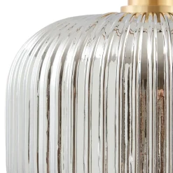 Lindby Doroteo hengelampe, 1 lyskilde, grå, glass