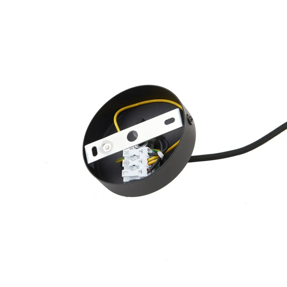 Lindby Doroteo hengelampe, 1 lyskilde, grå, glass