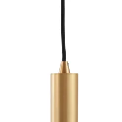 Lindby Doroteo hengelampe, 3 lyskilder, grønn/amber/grå, glass