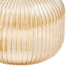 Lindby Doroteo hengelampe, 25 cm, 1 lyskilde, ravfarget, glass