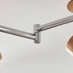 Lindby downlight Christoph, 130 cm, 4 lyskilder, tre, glass