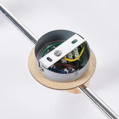 Lindby downlight Christoph, 130 cm, 4 lyskilder, tre, glass