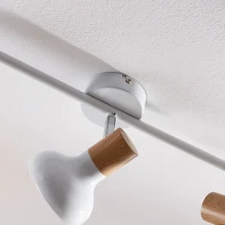 Lindby downlight Fridolin, 50 cm, 3 lyskilder, hvit, metall